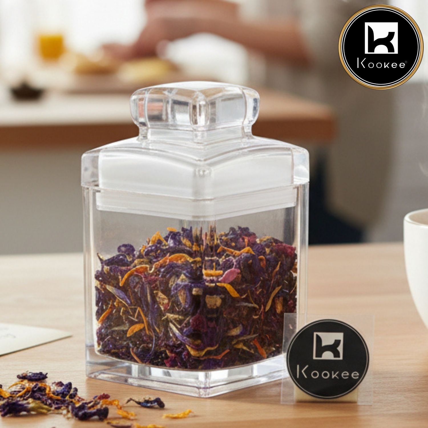Kookee Canister Jars (Acrylic), Silver, ART11252