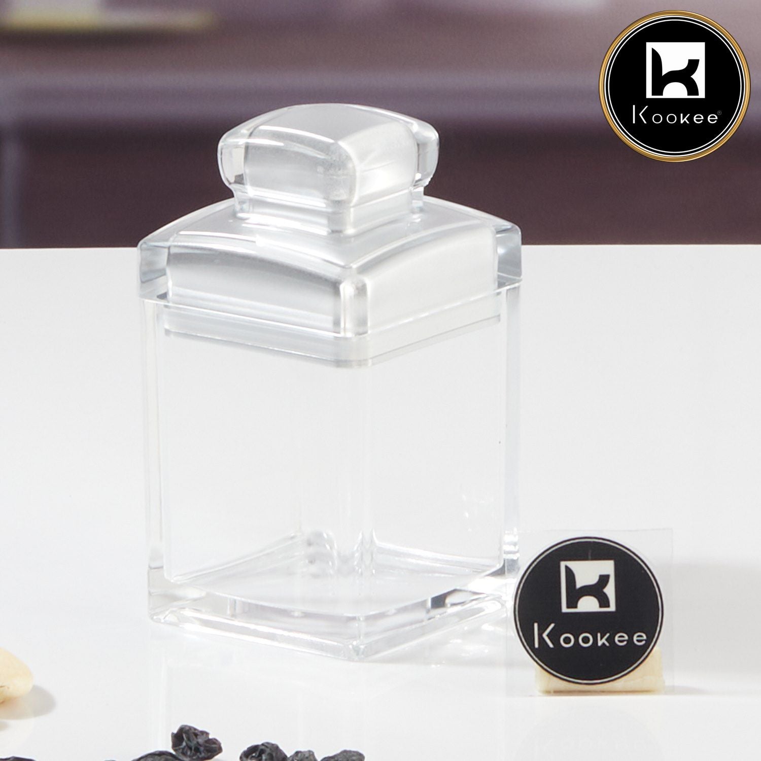 Kookee Canister Jars (Acrylic), Silver, ART11252