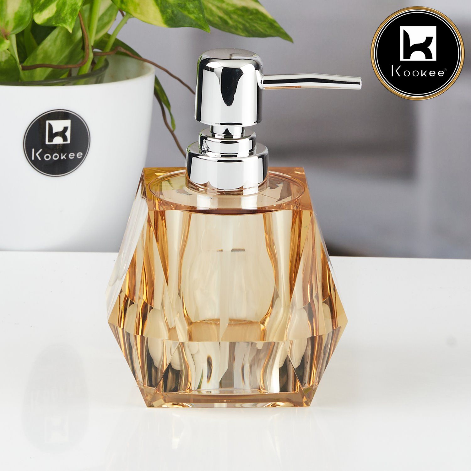 Kookee Acrylic Soap Dispensers, Grey, ART11263