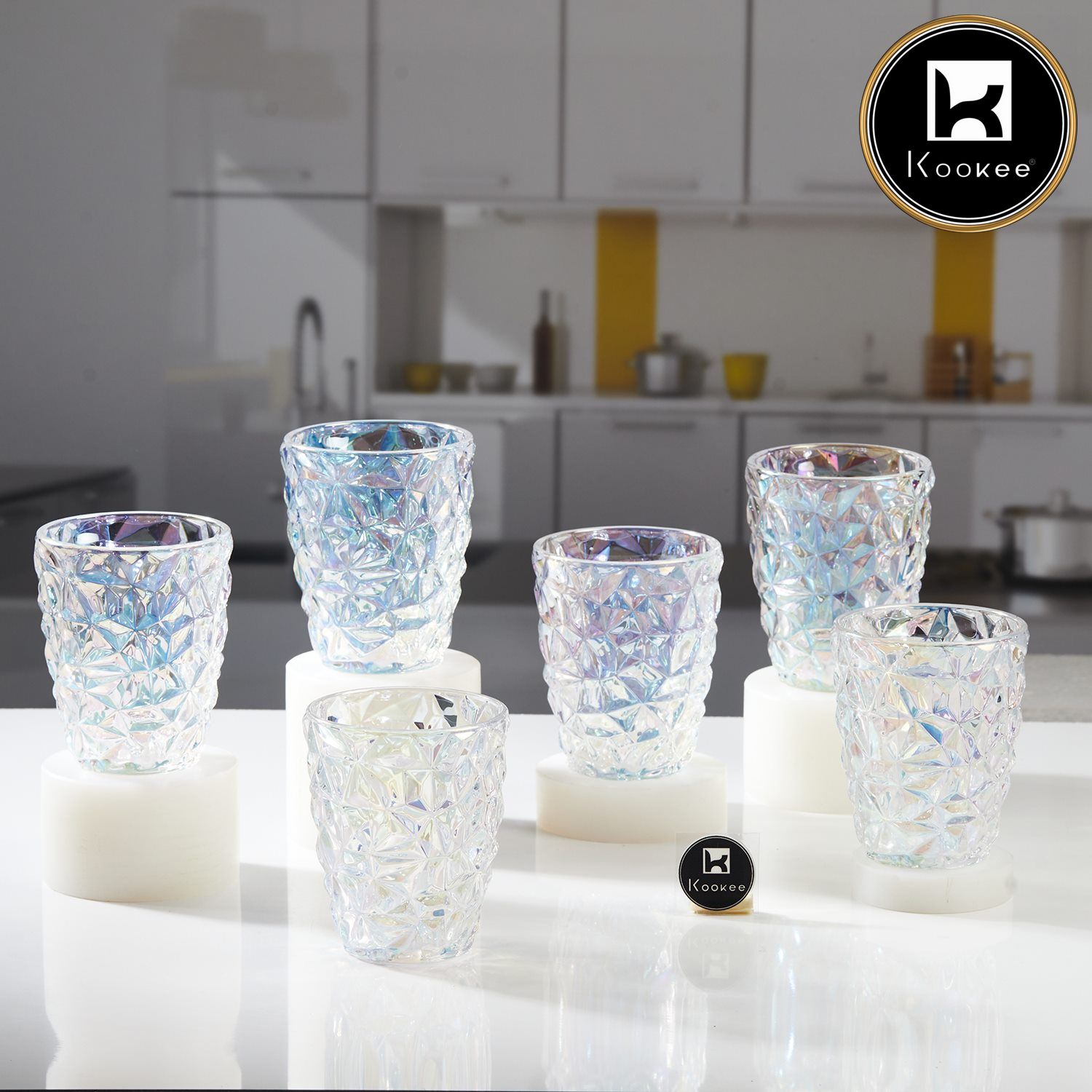 Kookee Water & Juice Glasses, Transparent, ART11764