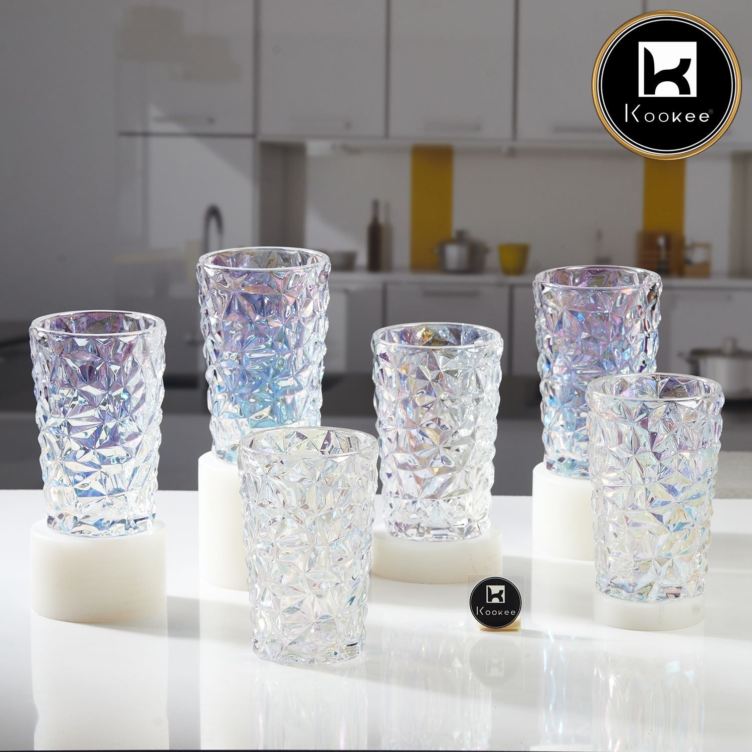 Kookee Water & Juice Glasses, Transparent, ART11770
