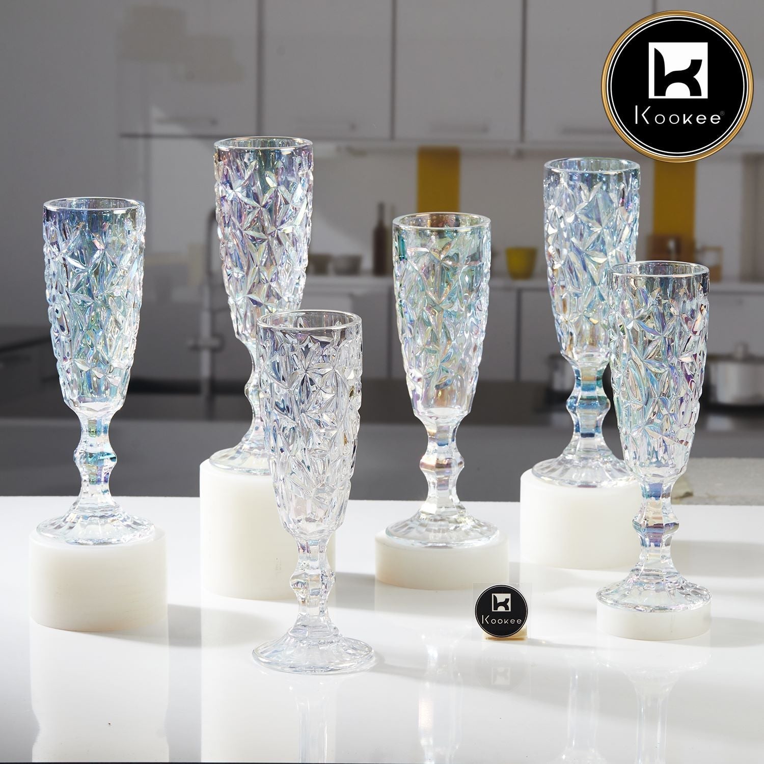 Kookee Crystal Wine Glasses (Set of 6) 150ml (11776)