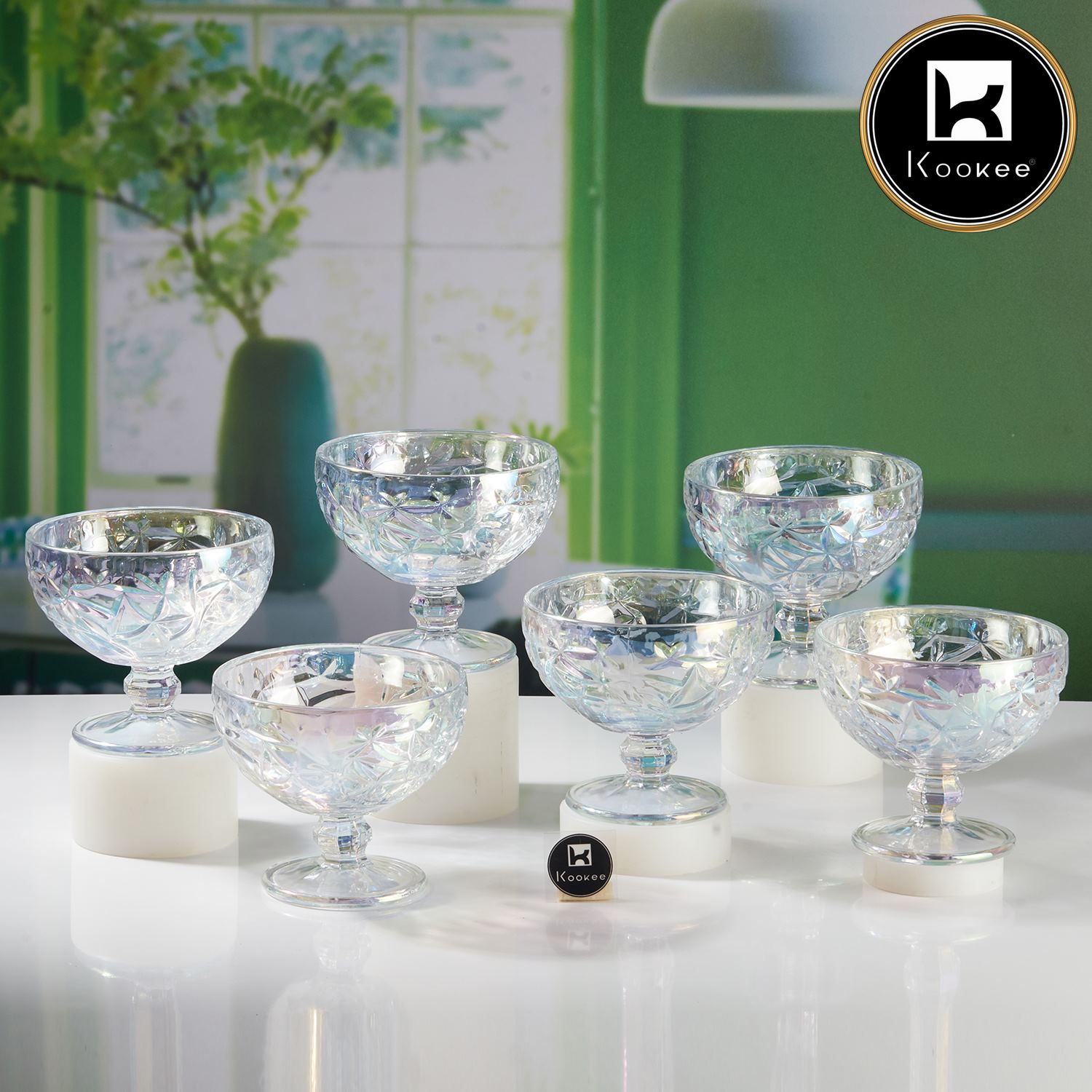 Crystal Glass Ice Cream Bowls (300 ml) (Set of 1) (11273)