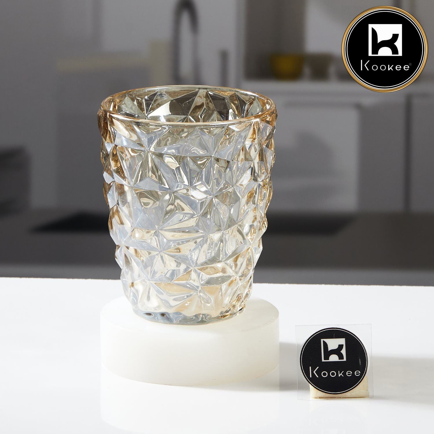 Kookee Water & Juice Glasses, Gold, ART11765