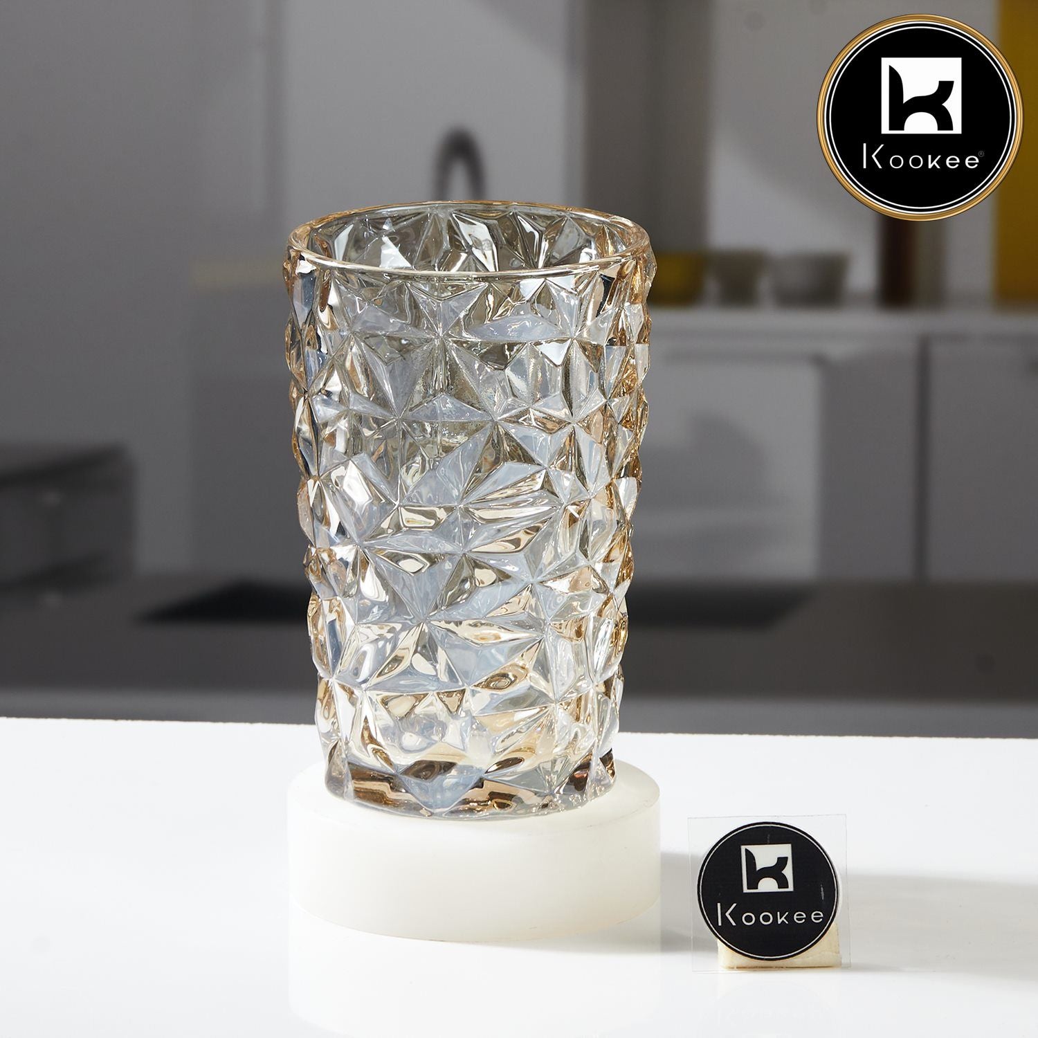 Kookee Water & Juice Glasses, Gold, ART11771