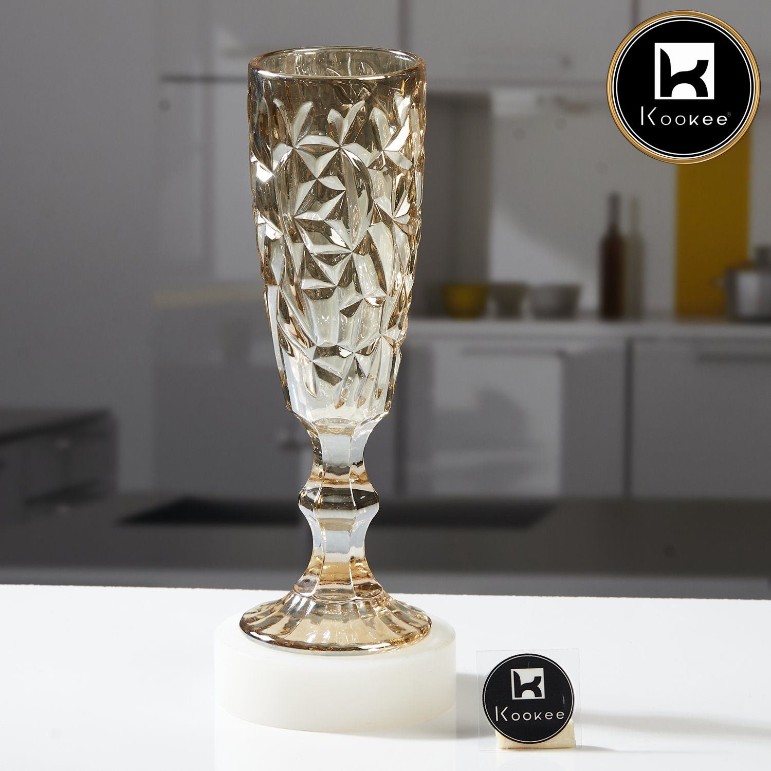 Kookee Wine Glasses, Gold, ART11777
