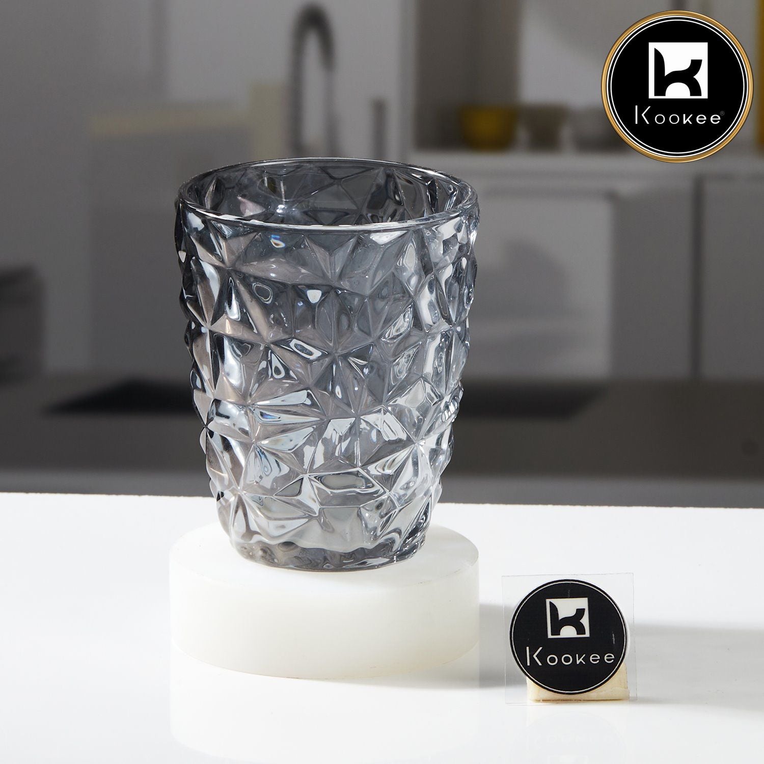 Kookee Water & Juice Glasses, Grey, ART11766