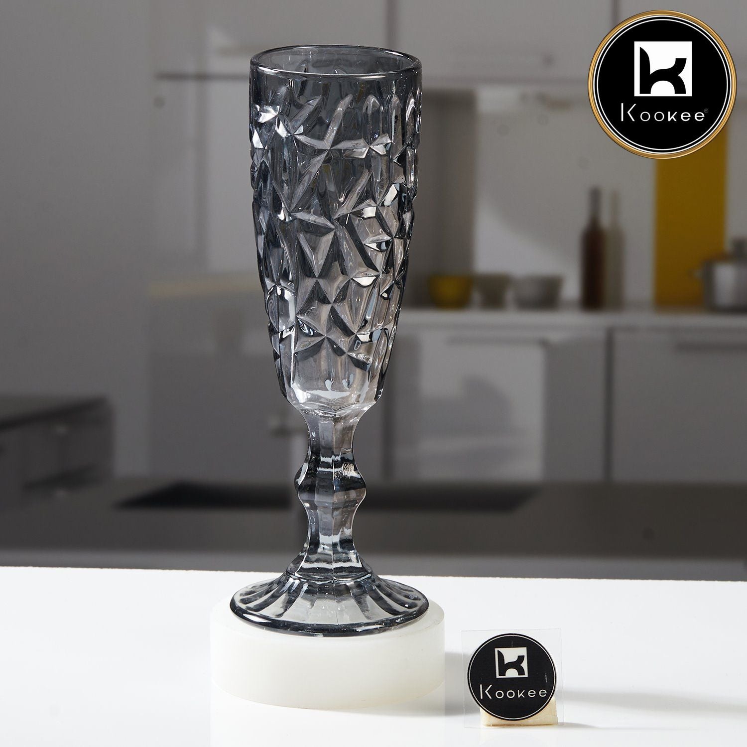 Kookee Wine Glasses, Grey, ART11778