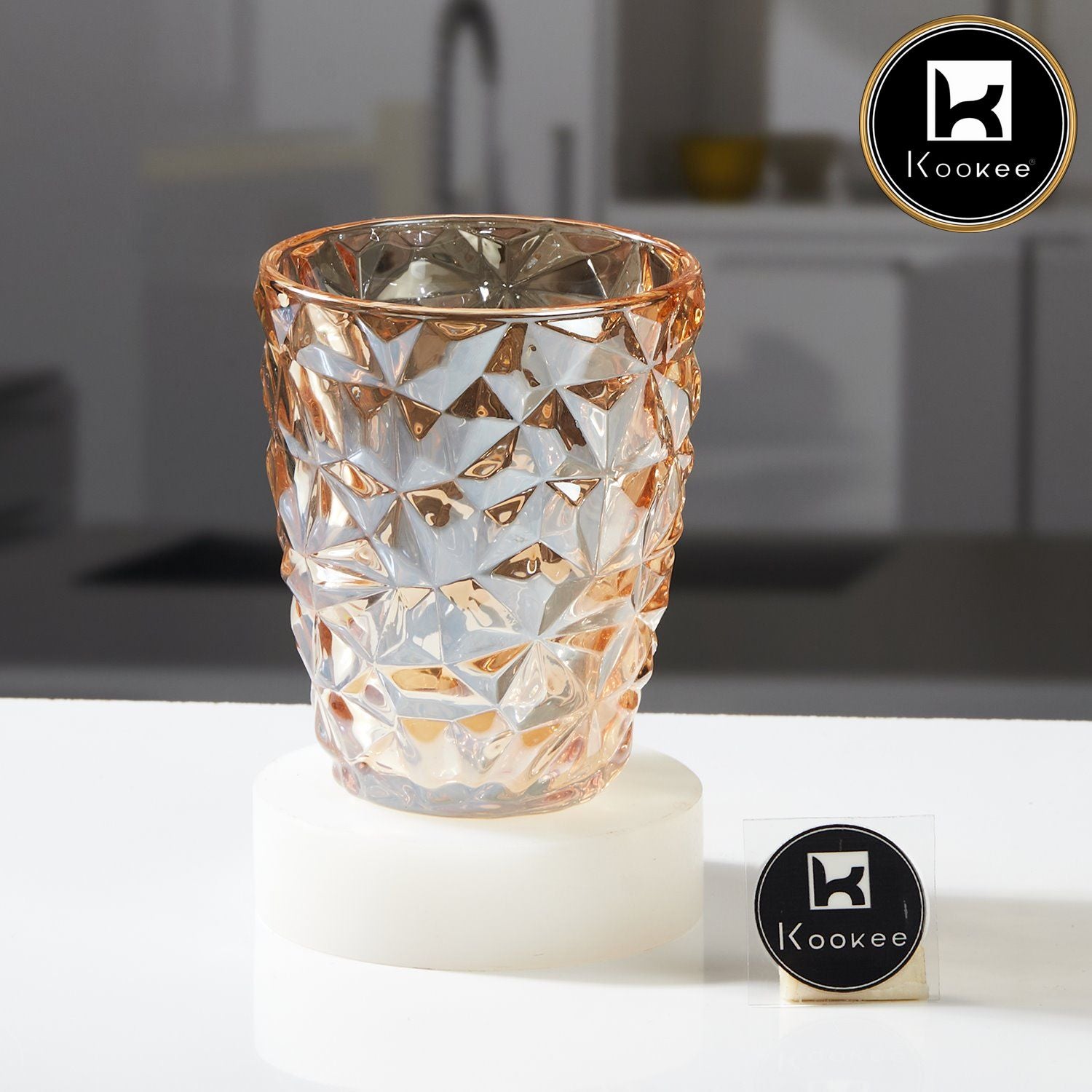 Kookee Water & Juice Glasses, Gold, ART11767