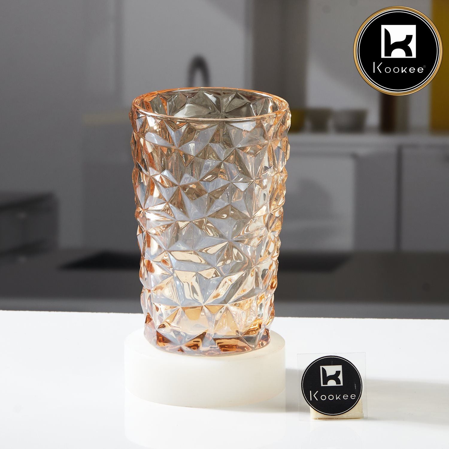 Kookee Water & Juice Glasses, Gold, ART11773