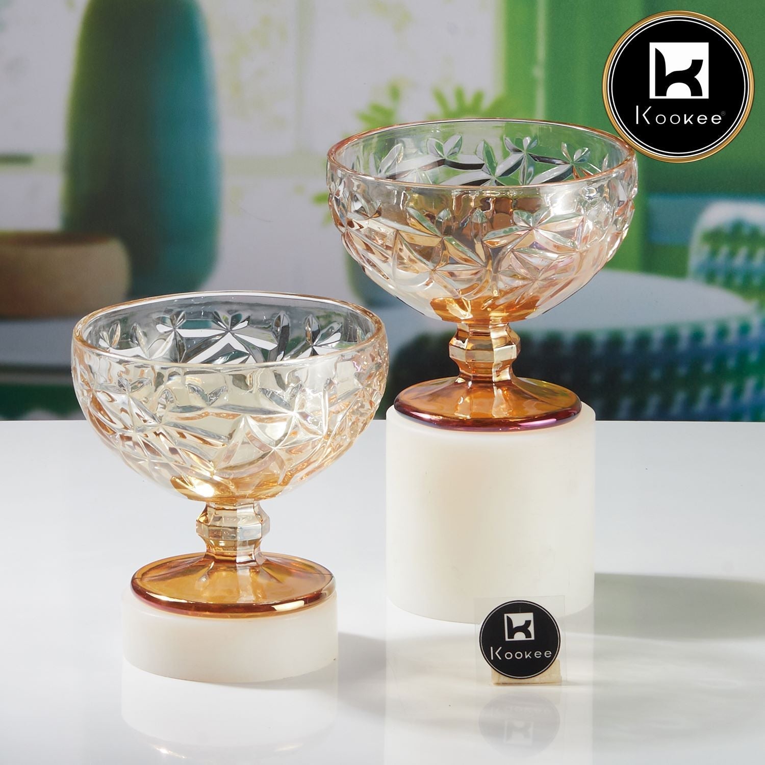 Crystal Glass Ice Cream Bowls (300 ml) (Set of 1) (11285)