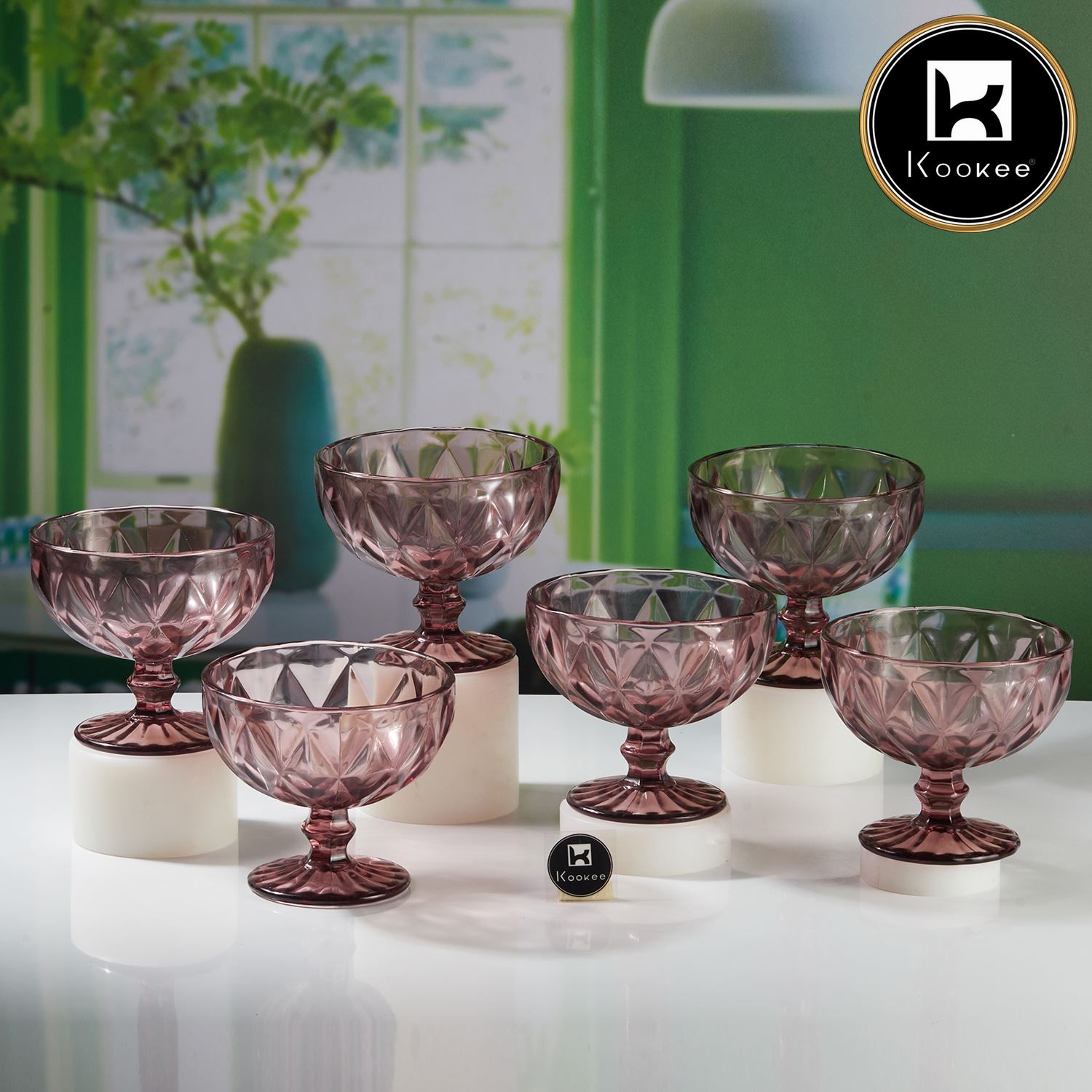Crystal Glass Ice Cream Bowls (300 ml) (Set of 1) (11289)