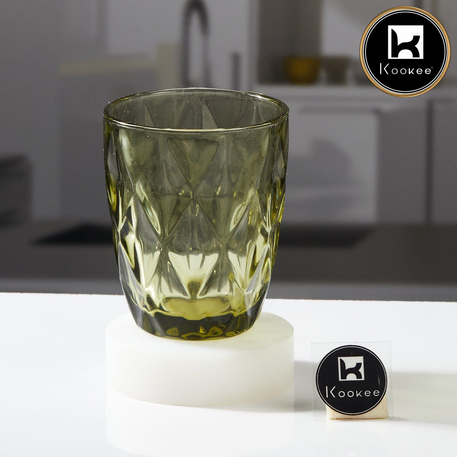 Kookee Water & Juice Glasses, Green, ART11744