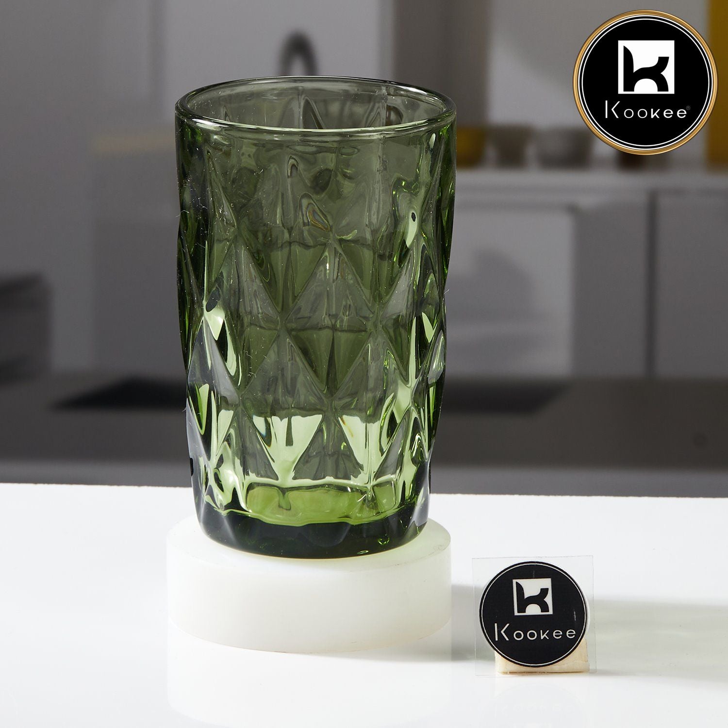 Kookee Water & Juice Glasses, Green, ART11748