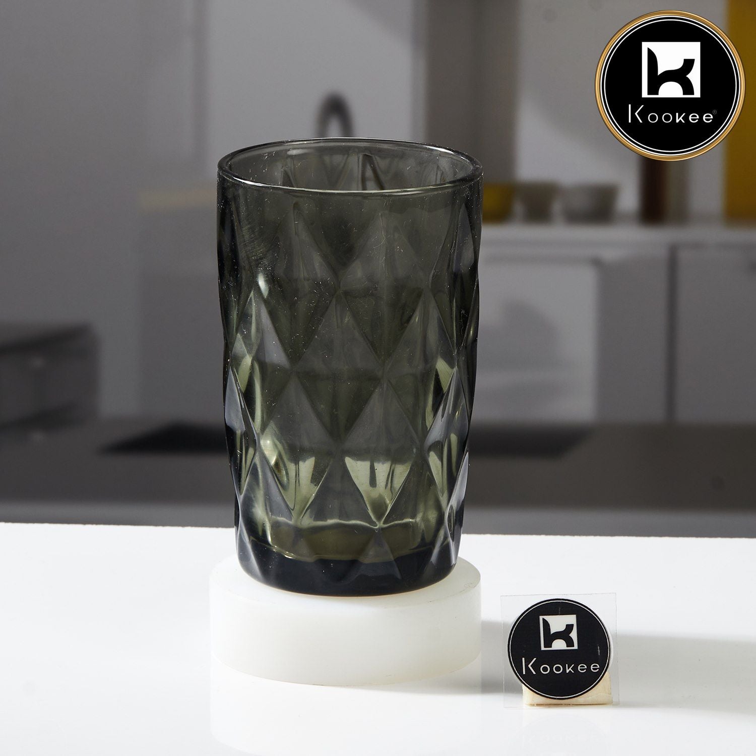 Kookee Water & Juice Glasses, Grey, ART11749