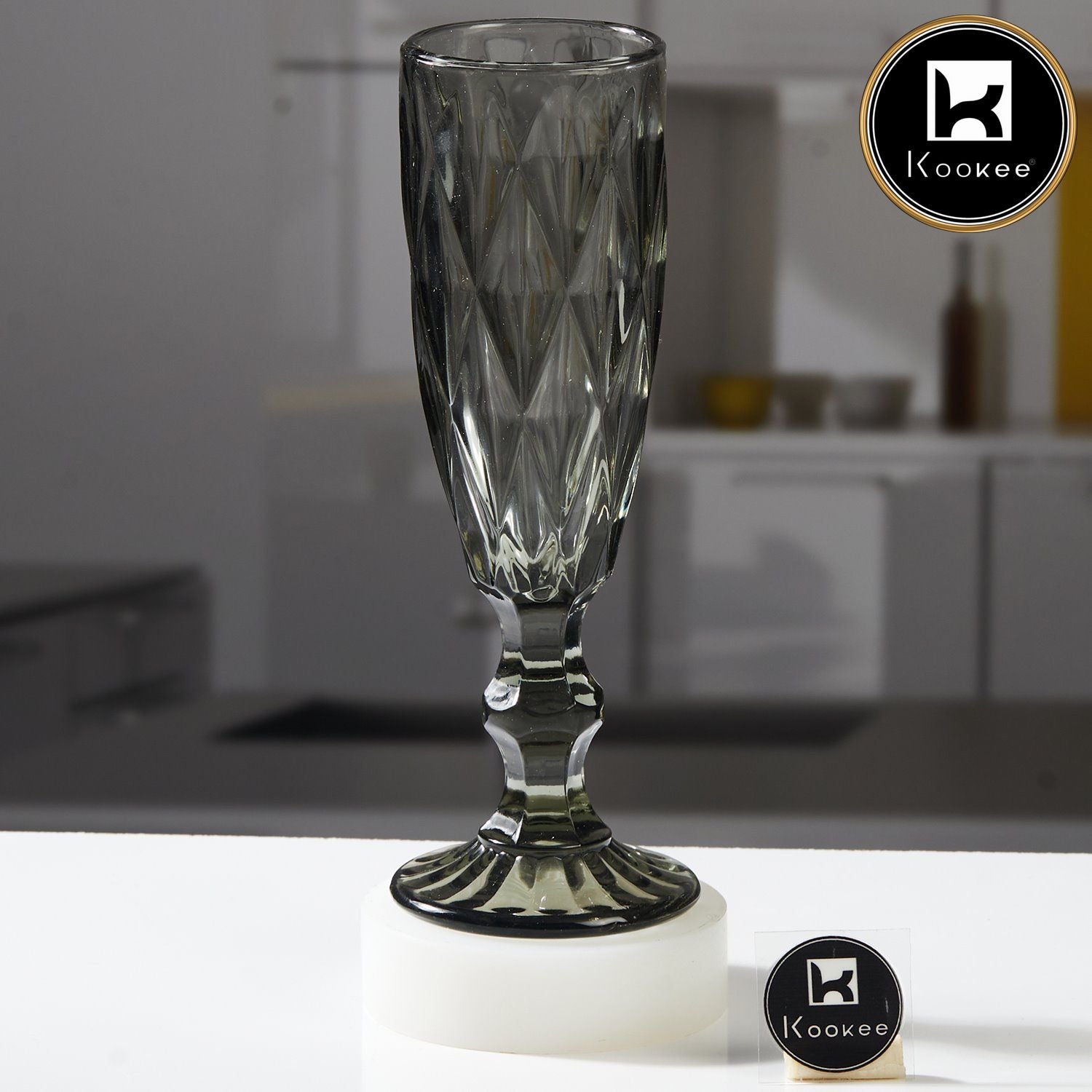 Kookee Wine Glasses, Grey, ART11753