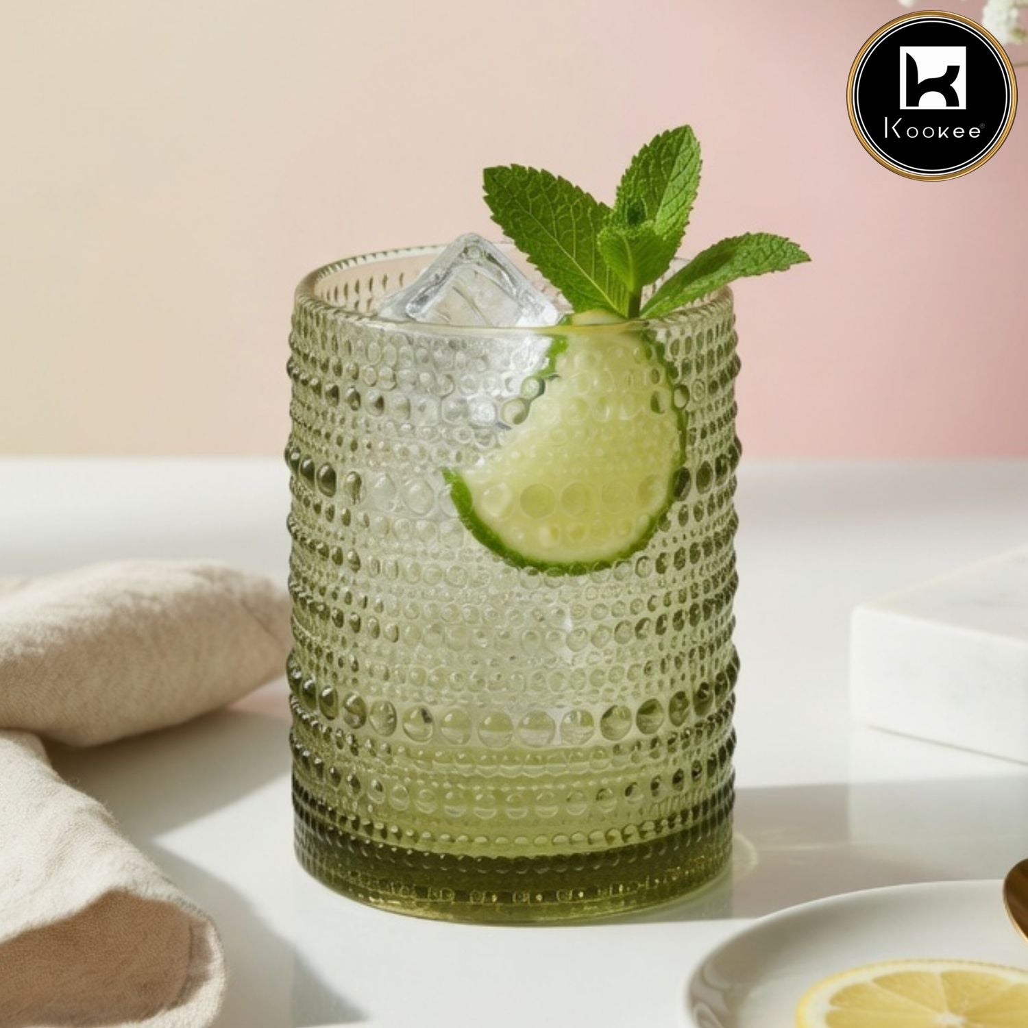 Kookee Whiskey Glasses, Green, ART11305
