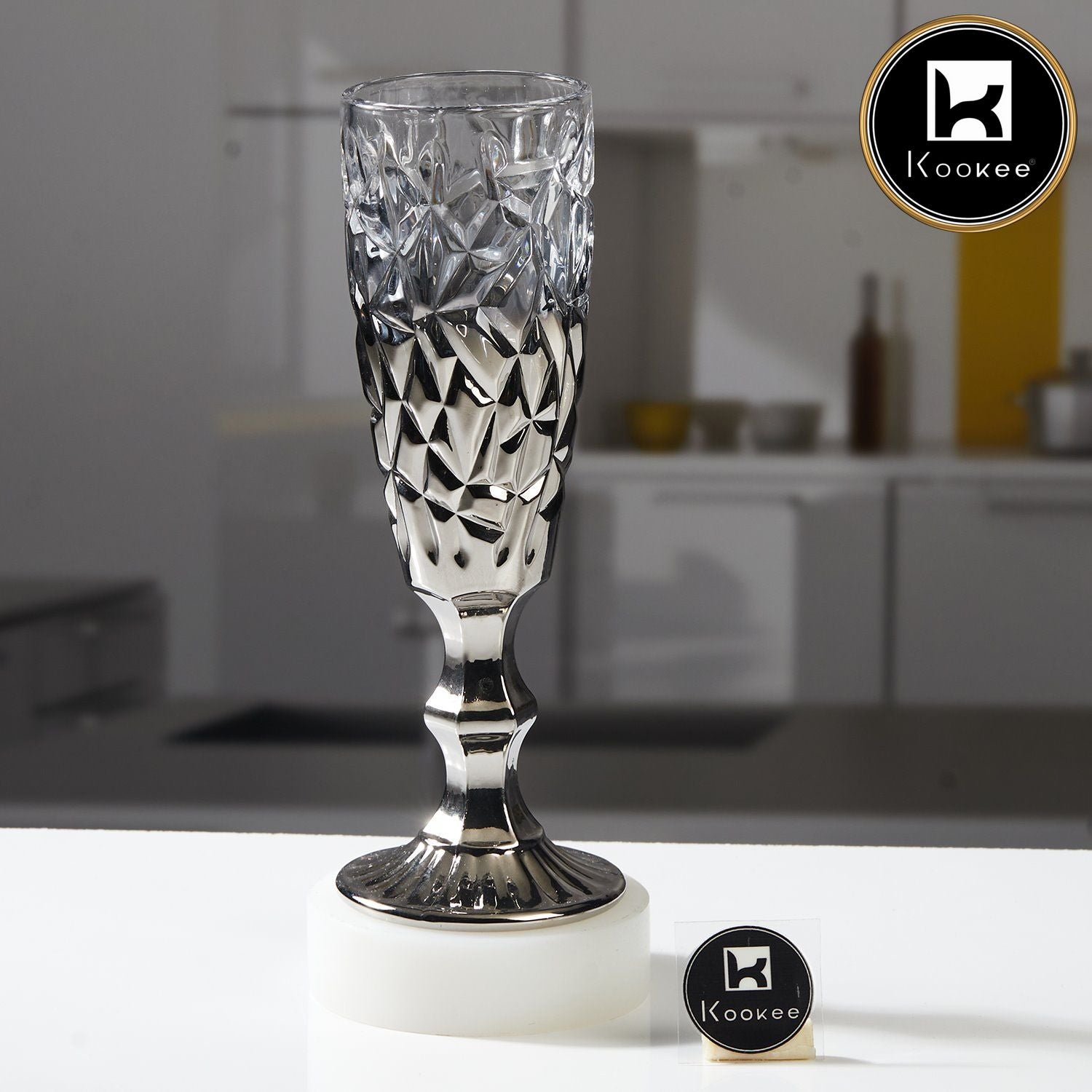 Kookee Wine Glasses, Grey, ART11780