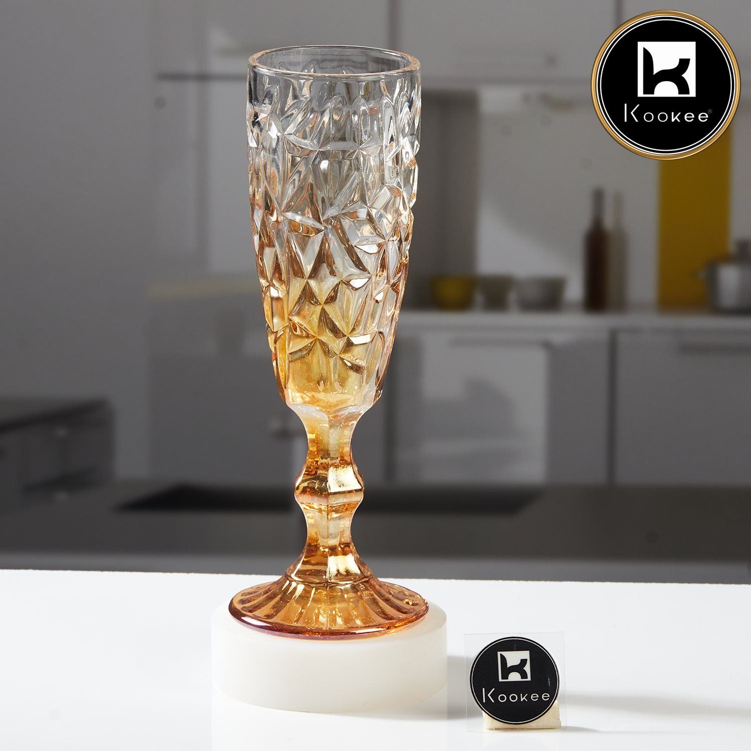 Kookee Wine Glasses, Gold, ART11781