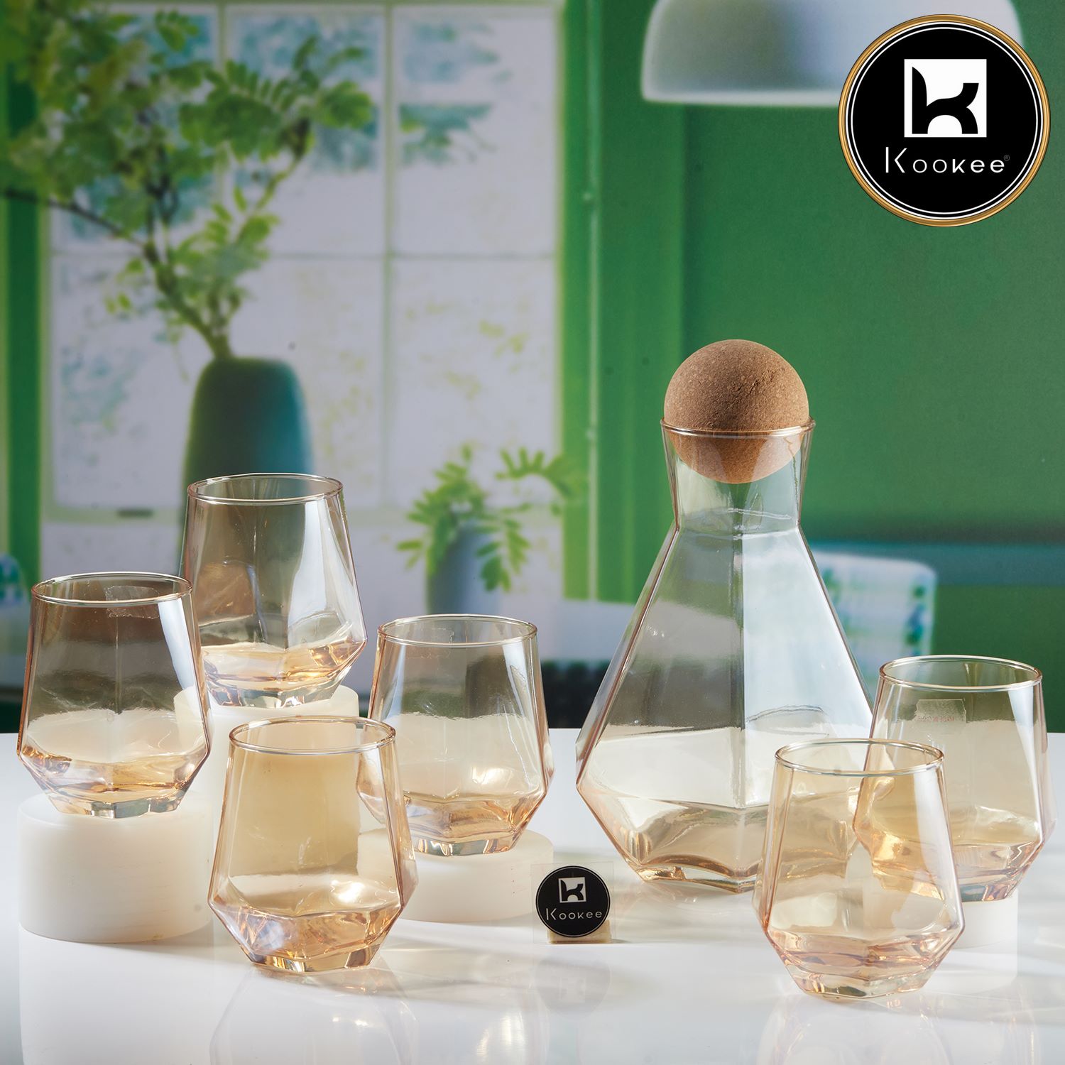 Kookee Mixed Drinkware Sets, Gold, ART11320
