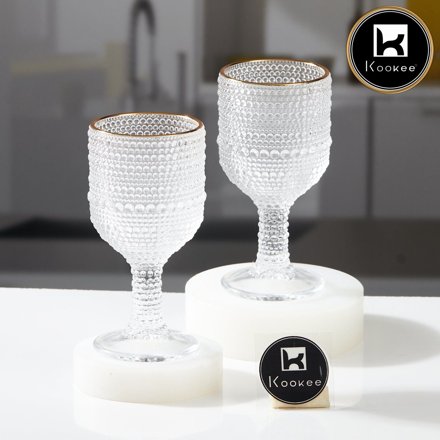 Kookee Wine Glasses, Transparent, ART11645