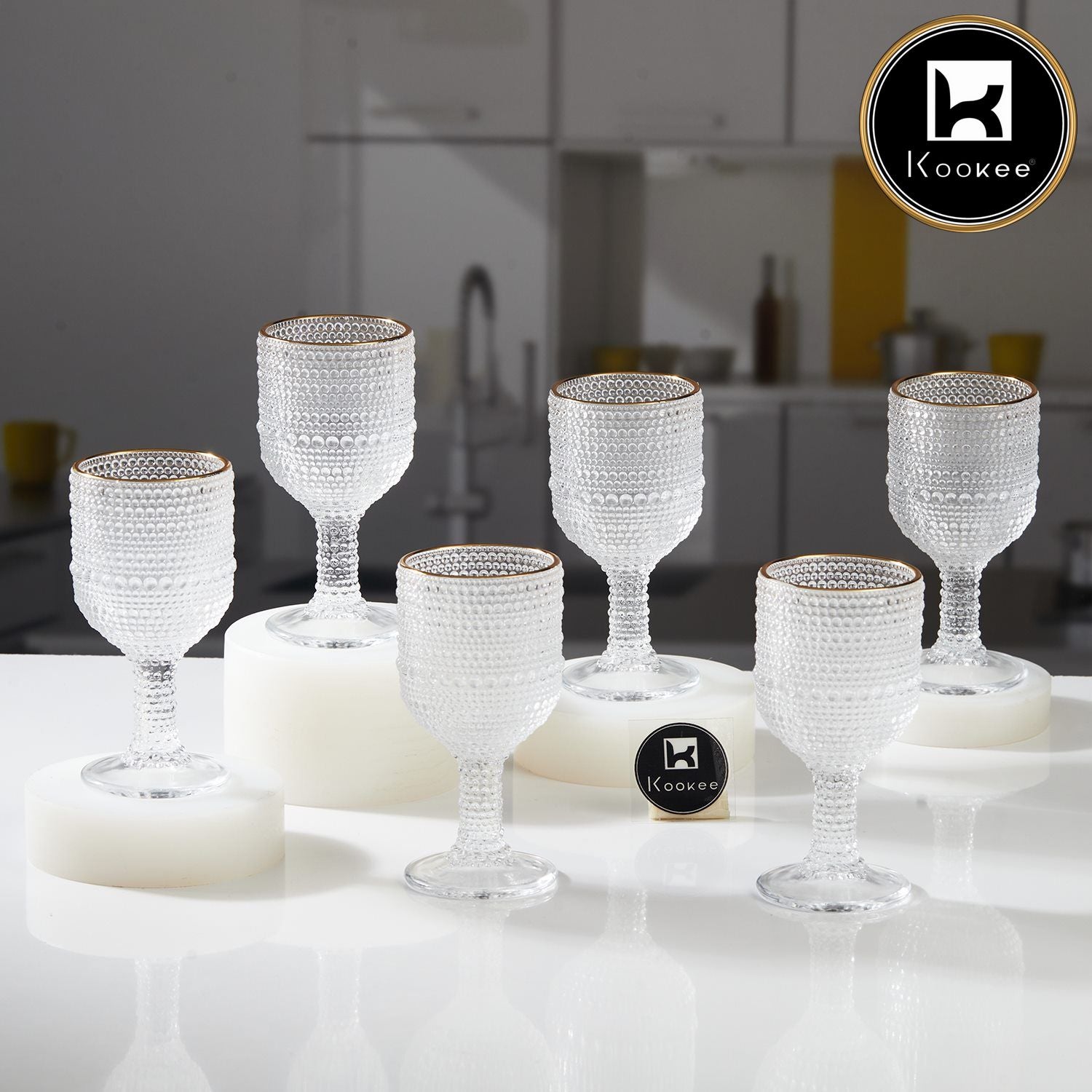 Kookee Wine Glasses, Transparent, ART11647