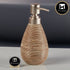 Kookee Ceramic Soap Dispenser with Stylish Refillable Pump Bottle for Bathroom Handwash & Kitchen Wash Basin, Perfect for Hand Soap, Lotion, and more, Brown,