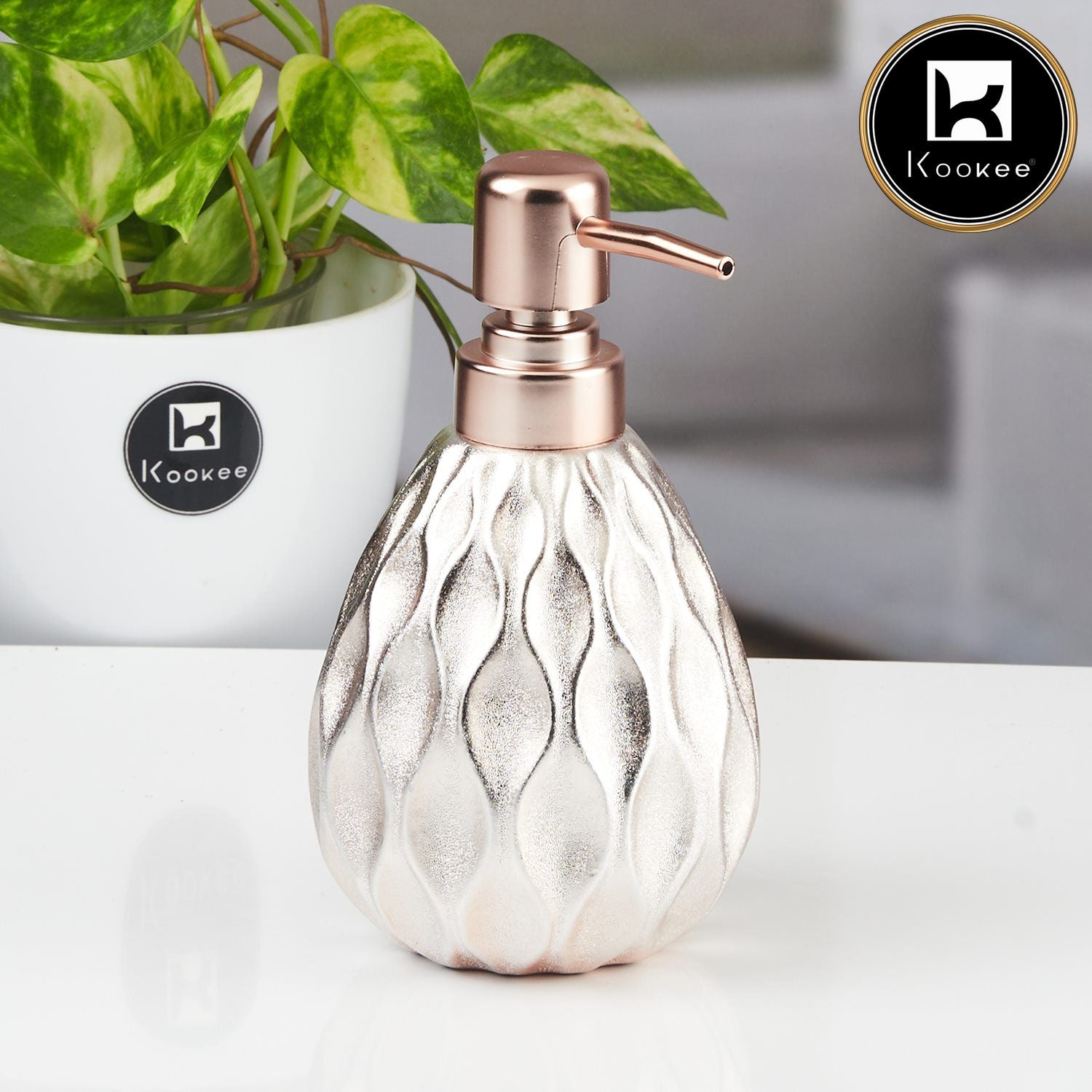 Kookee Ceramic Soap Dispensers, Gold, ART11332
