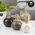 Ceramic Soap Dispenser for handwash for Bathroom, Black/Gold, (Set of 1) (11333)