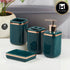 Ceramic Bathroom Accessories Set of 4 with Soap Dispenser (11338)