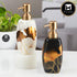 Ceramic Soap Dispenser for handwash for Bathroom, Black/Gold, (Set of 1) (11342)