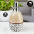 Kookee Ceramic Soap Dispenser with Stylish Refillable Pump Bottle for Bathroom Handwash & Kitchen Wash Basin, Perfect for Hand Soap, Lotion, and more, Beige,