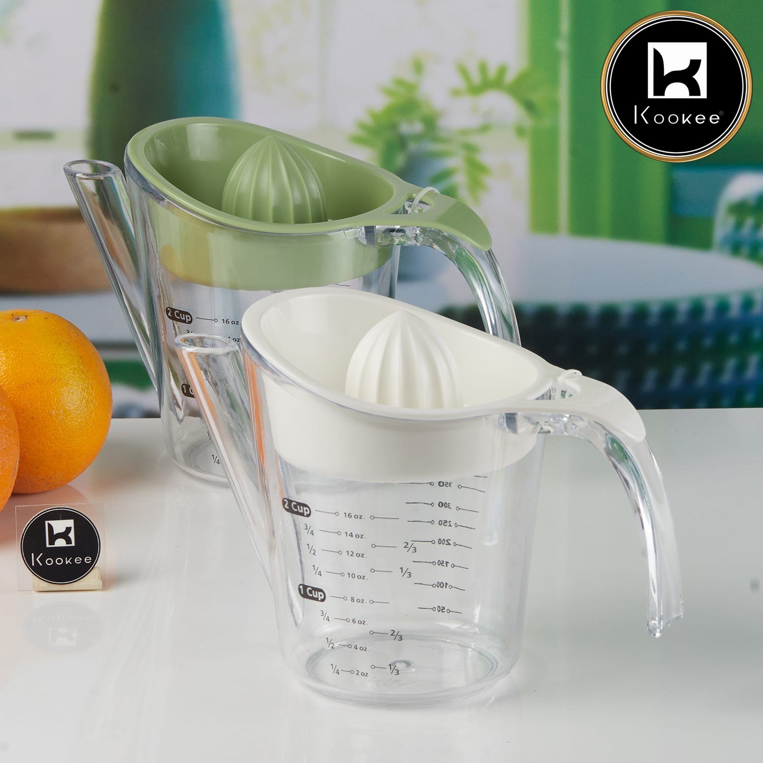 Manual citrus juicer, Orange juicer, Lemon squeezer,White (11356)