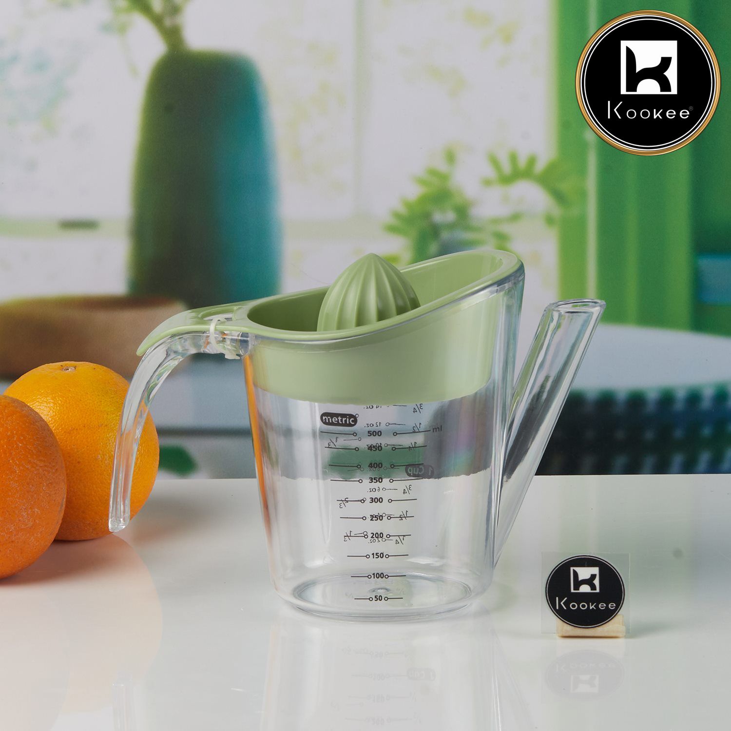 Kookee Manual citrus juicer, Orange juicer, Lemon squeezer,White (11356)