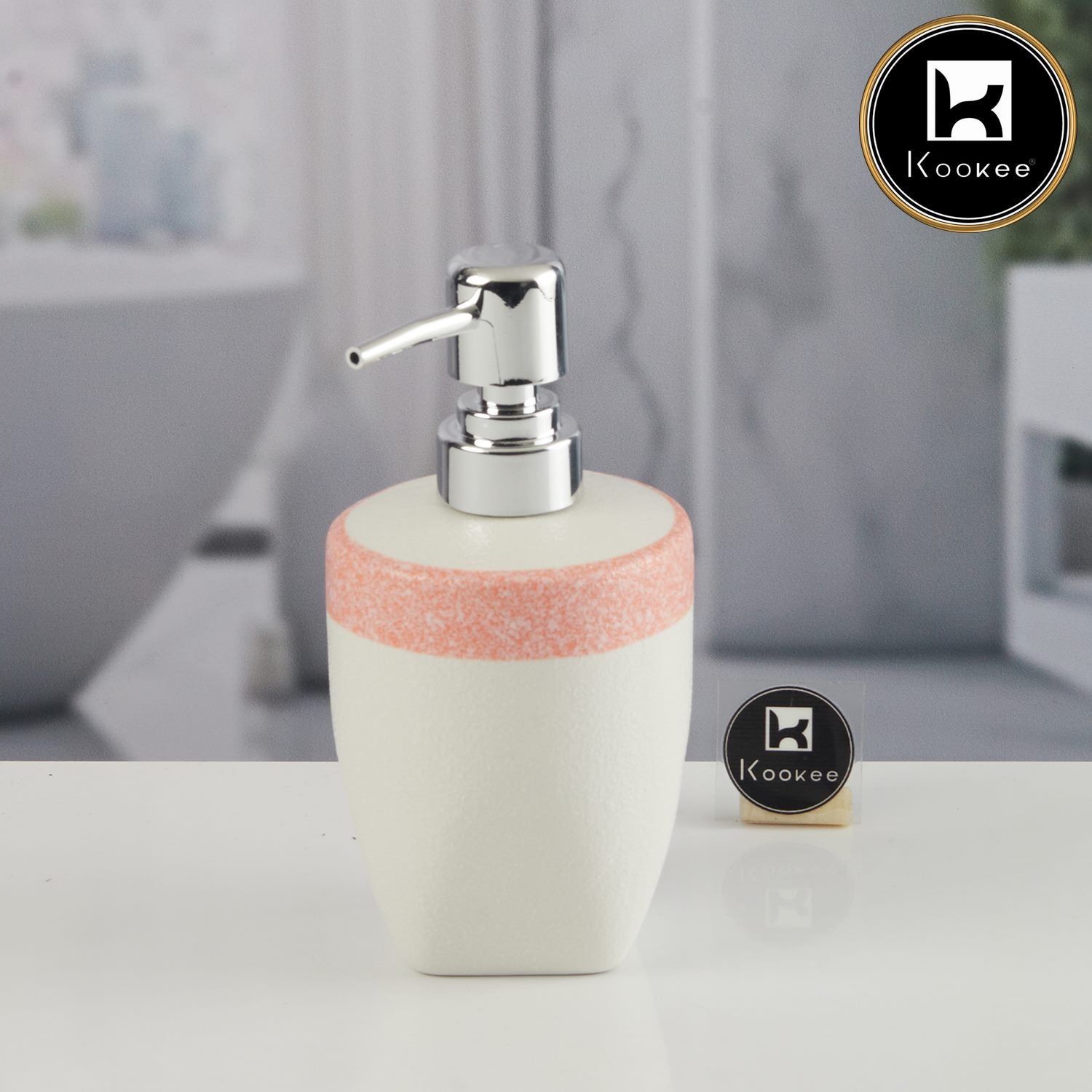 Ceramic Soap Dispenser for handwash for Bathroom, Multicolor (Set of 2) (11633)