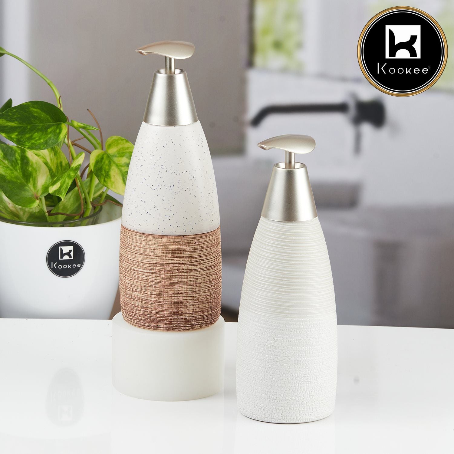 Kookee Ceramic Soap Dispensers, Multi, ART11362