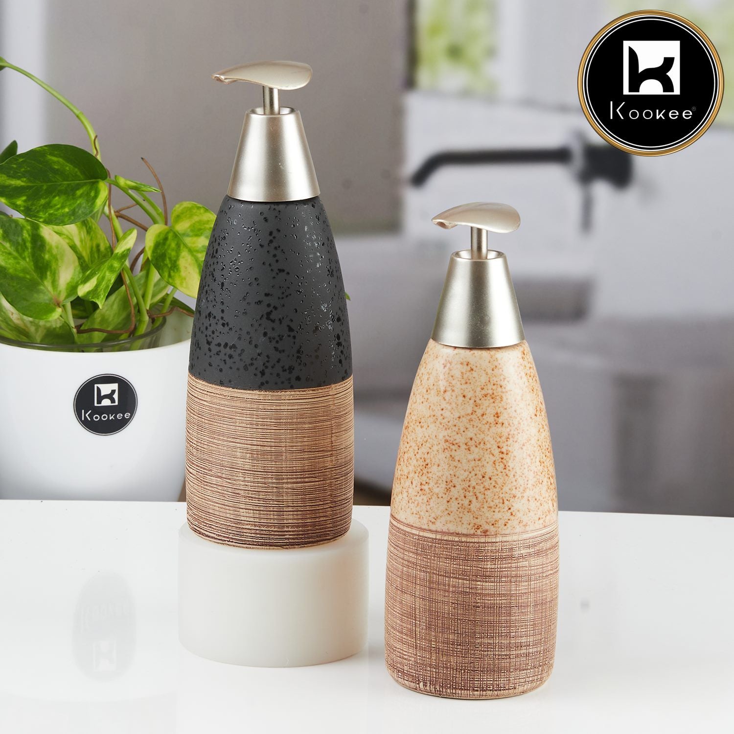 Kookee Ceramic Soap Dispensers, Multi, ART11364