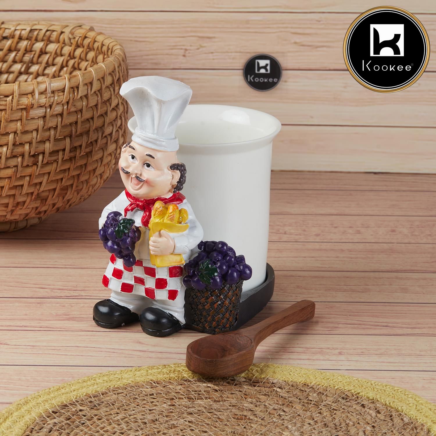 Kookee Spoon Stand, White, ART11365