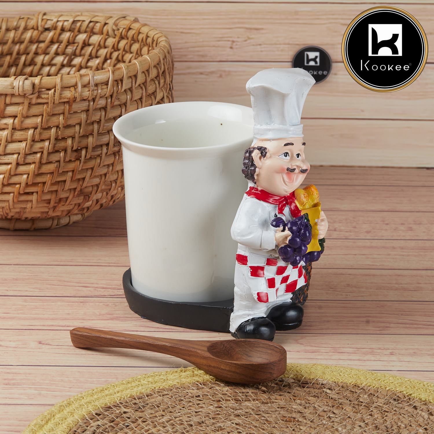 Kookee Spoon Stand, White, ART11365