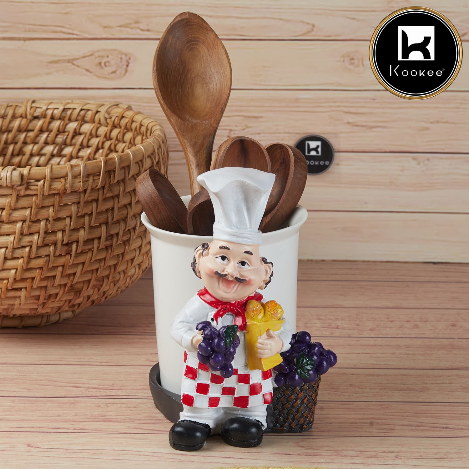 Kookee Spoon Stand, White, ART11365