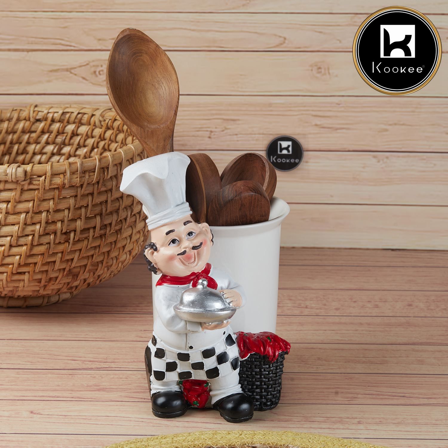 Kookee Spoon Stand, White, ART11366