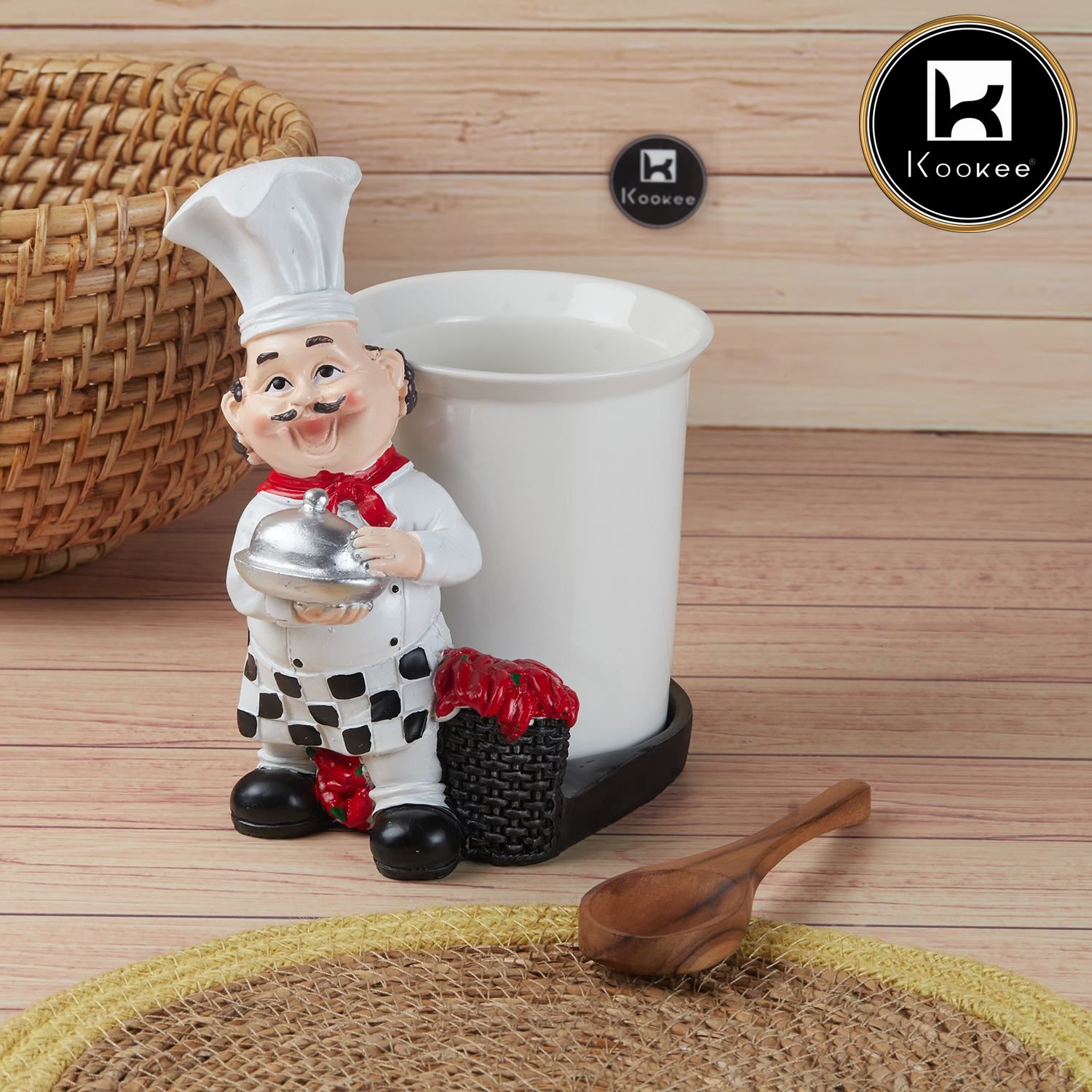 Kookee Spoon Stand, White, ART11366