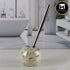 Ceramic Toilet Cleaner Brush with Holder Stand for Bathroom(11369)