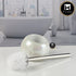 Ceramic Toilet Cleaner Brush with Holder Stand for Bathroom(11370)