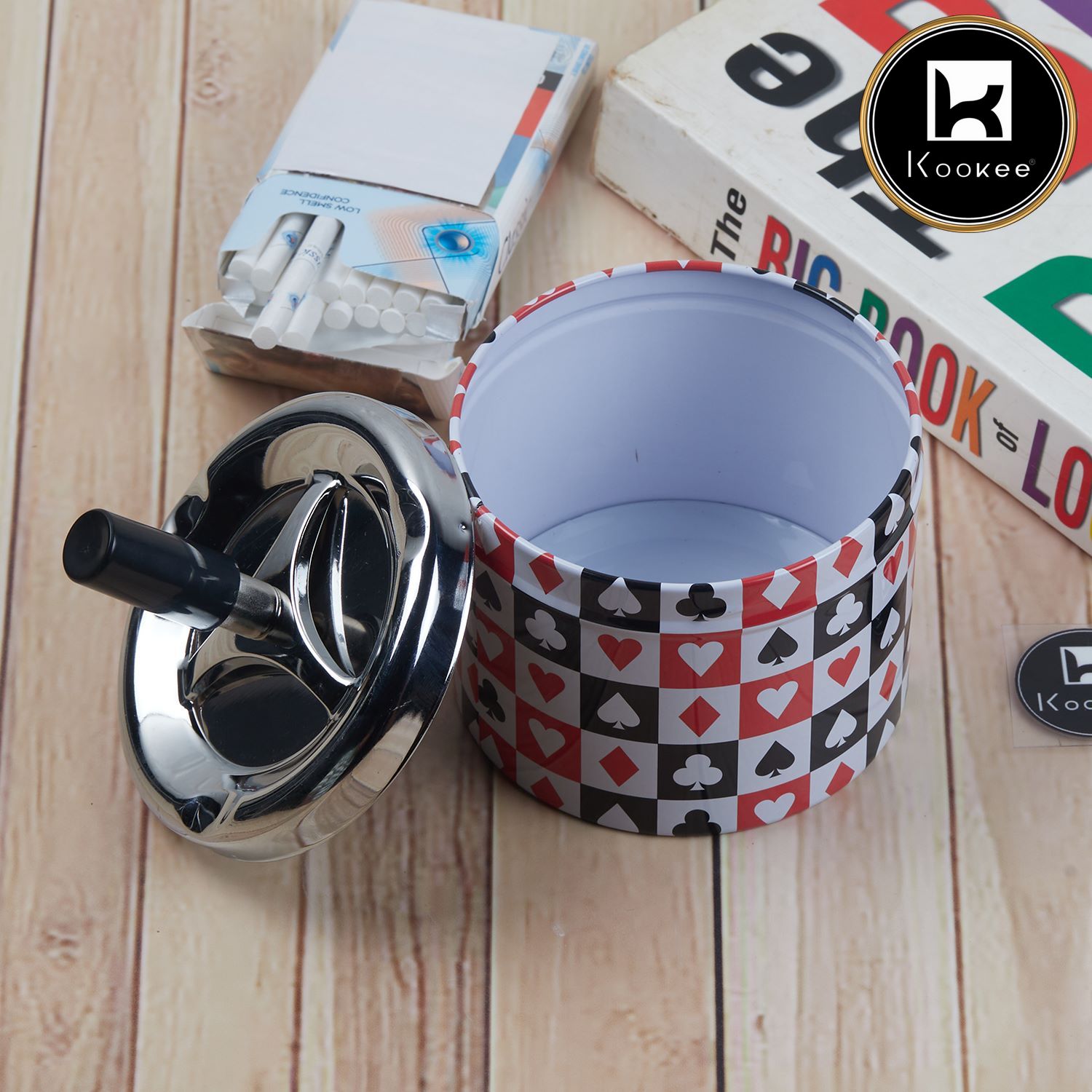 Kookee Push Down Ashtrays, Multi, ART11385