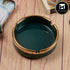 Groovy Ceramic Ashtray for Home & Office, Green (10392)