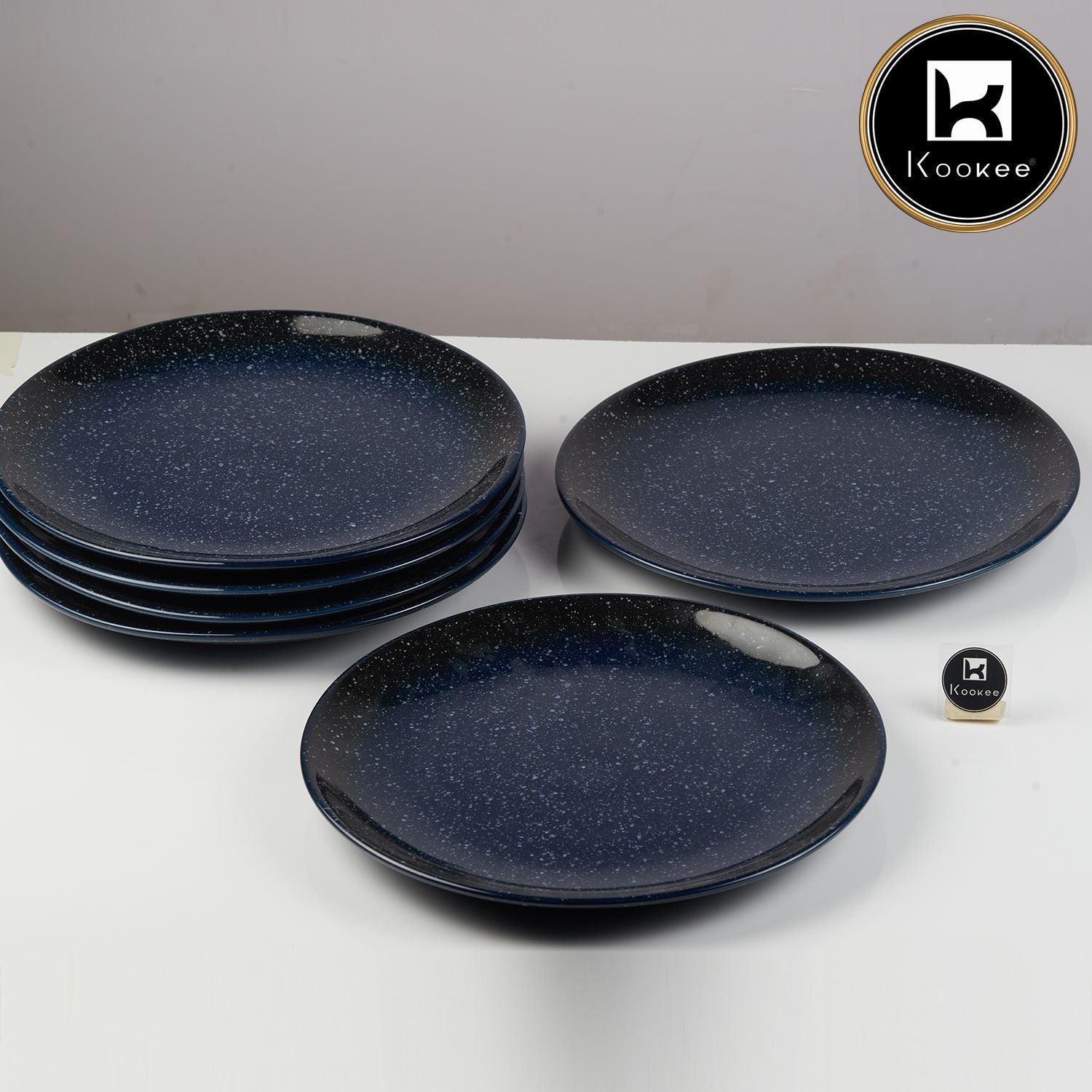 Ceramic Dinner Plates Microwave & Dishwasher Safe Ceramic Plates for Dinner 7 Inch Dinner Quarter Plate