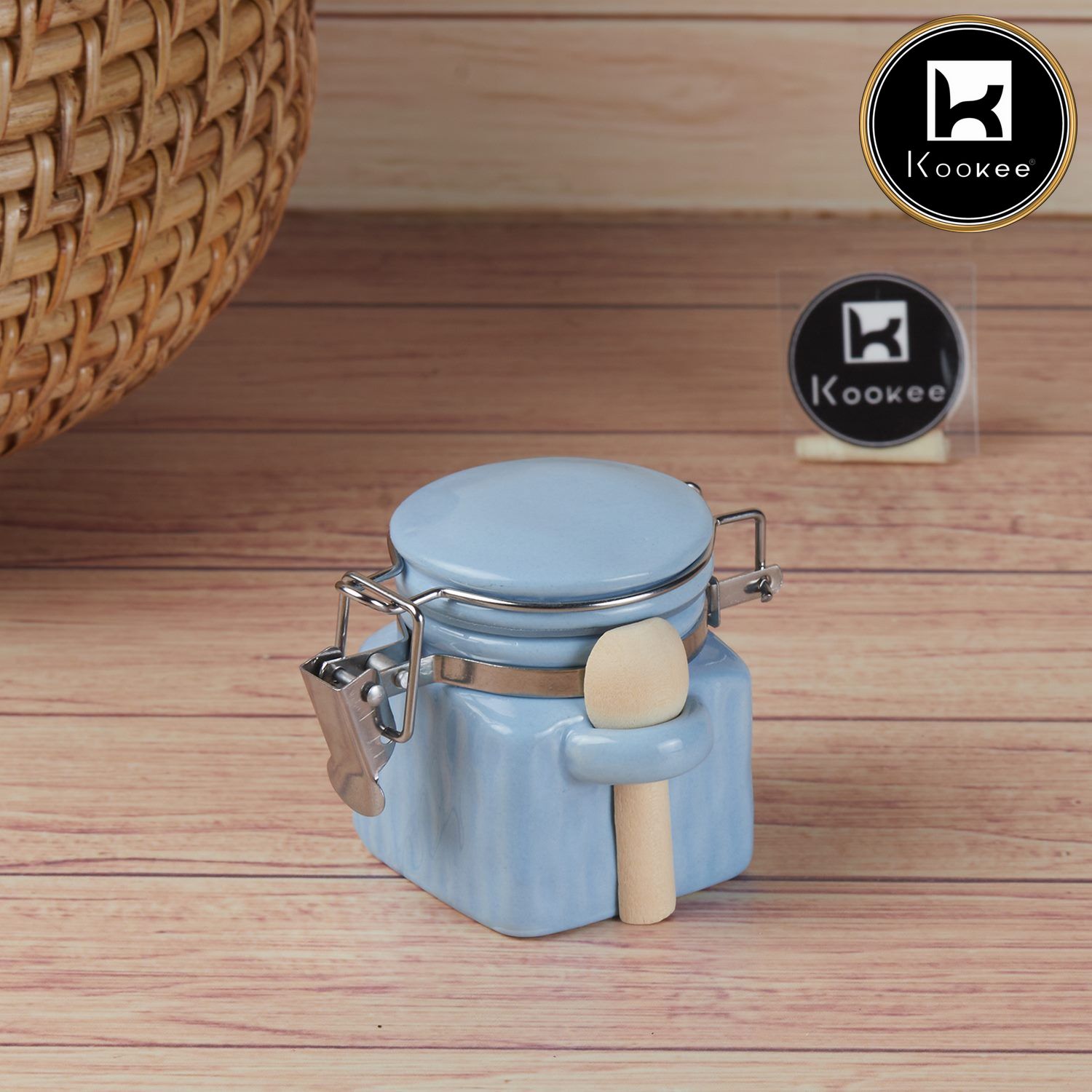 Kookee Canister Jars (Ceramic), Blue, ART11418