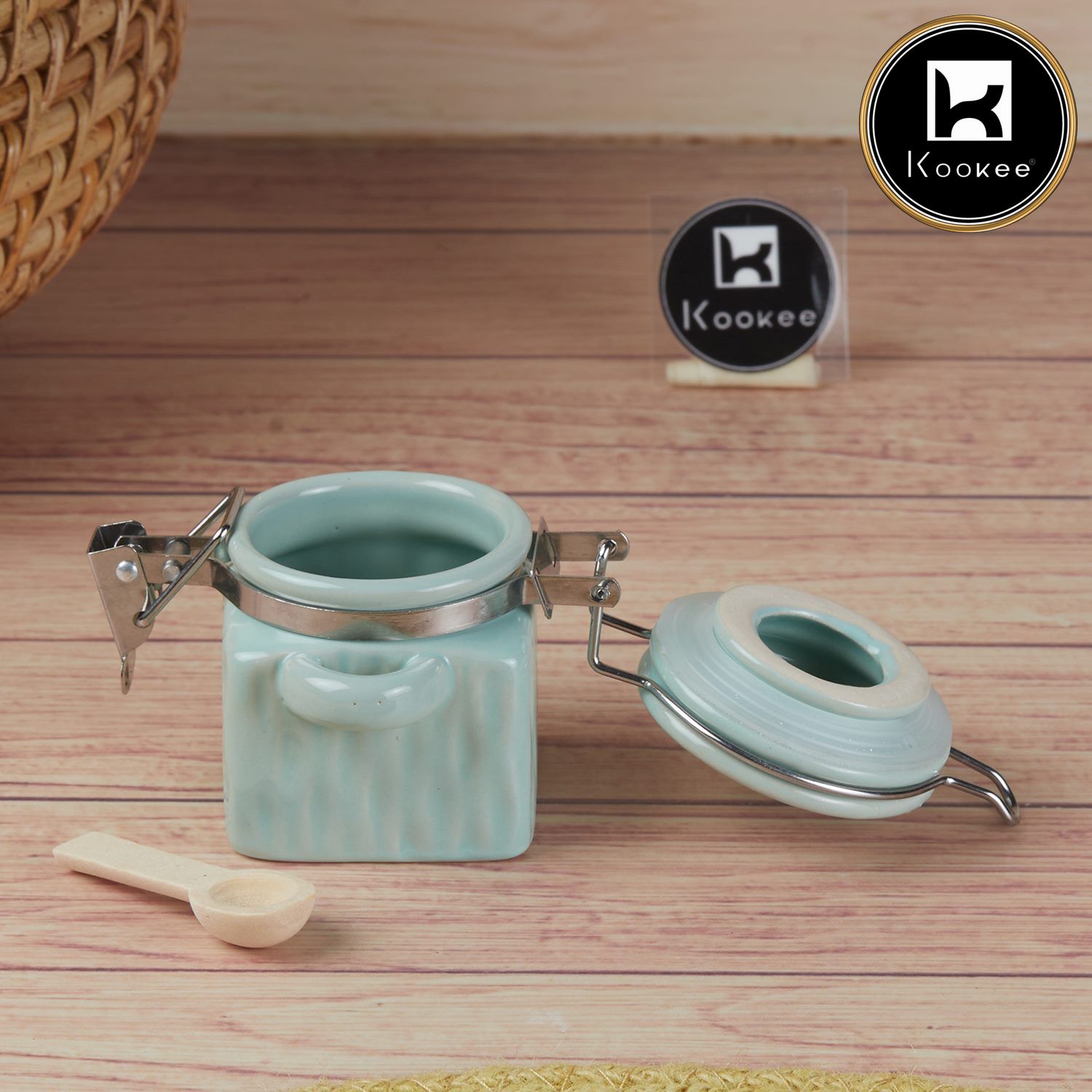 Kookee Canister Jars (Ceramic), Blue, ART11419