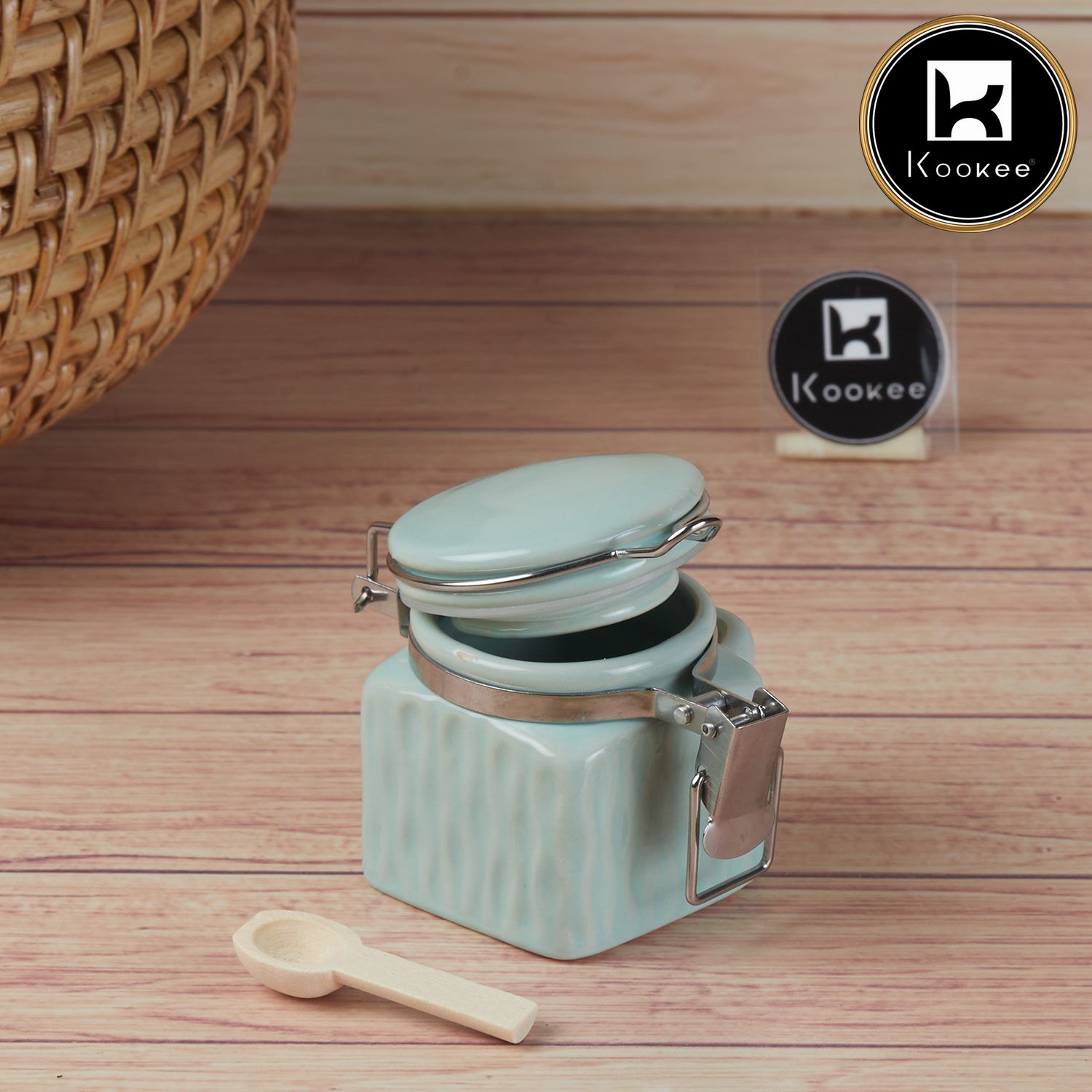 Kookee Canister Jars (Ceramic), Blue, ART11419